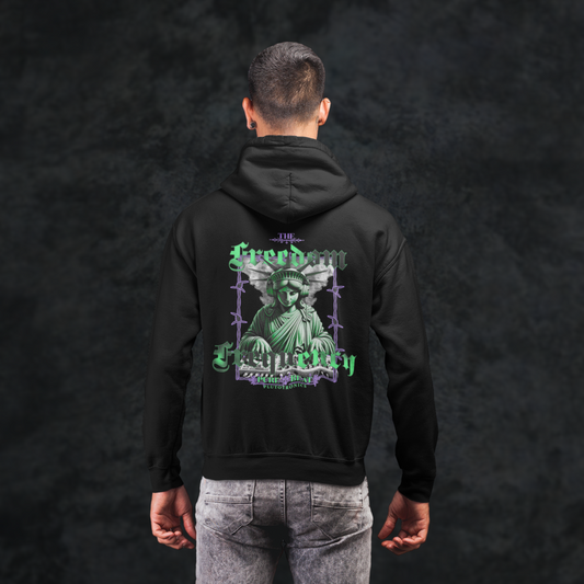 THE FREEDOM FREQENCY - Studio Cut Hoodie (Backprint)