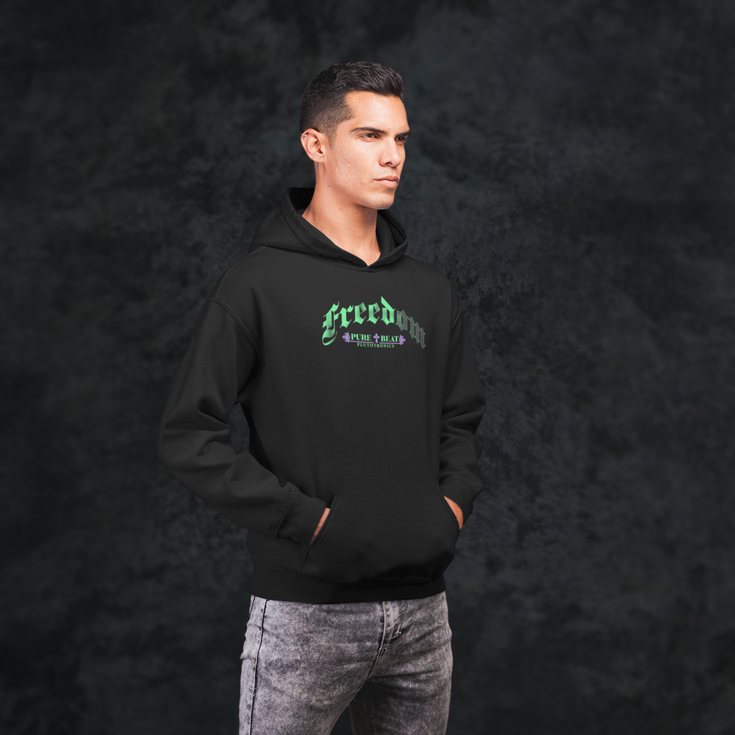 THE FREEDOM FREQENCY - Studio Cut Hoodie (Backprint)